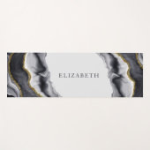 Tapis De Yoga Personnaliser Marble Black Gold (Devant (Horizontal))