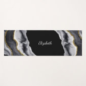 Tapis De Yoga Personnaliser Marble Black Gold (Devant (Horizontal))
