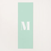 Tapis De Yoga Personnaliser monogramme initial de la menthe vert (Dos)