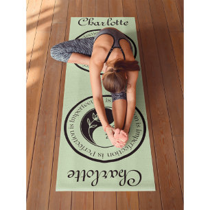 Tapis De Yoga (Personnaliser)Yin Yang Tea Green Workout, Pilates