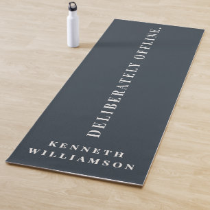Tapis De Yoga Personnalisés Drôles Bleu Blanc Inspirants Simples