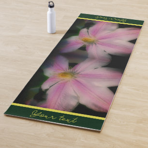 Tapis De Yoga Pétales De Fleur Clematis Près Personnalisés