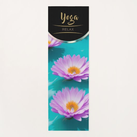 Tapis De Yoga Pétales d'eau rose - Yoga Mat (Devant)