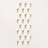 Tapis De Yoga Petit Chat Blondie Se Demandant (Dos)