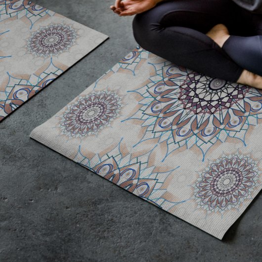 Tapis De Yoga Petit floral blanc tombé à la campagne