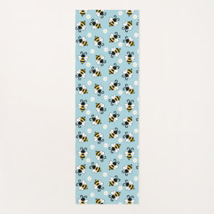 Tapis De Yoga Petites abeilles mignonnes et fleurs marguerites m