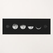 Tapis De Yoga Phase de lune simple avec géométrie sacrée (Devant (Horizontal))