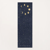 Tapis De Yoga Phases de lune céleste Monogramme or Yoga Mat (Devant)