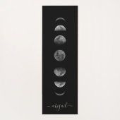 Tapis De Yoga Phases lunaires | Nom personnalisé céleste (Dos)