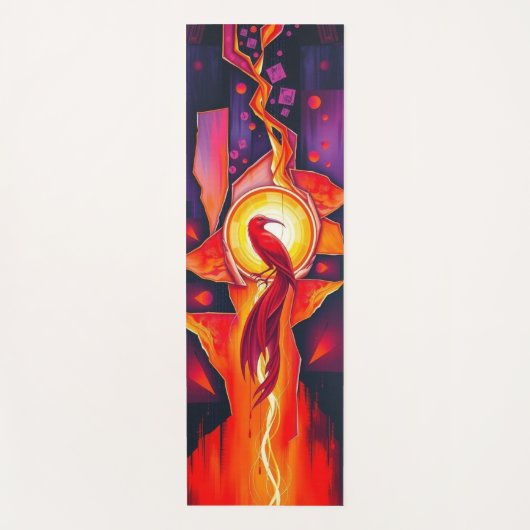 Tapis De Yoga Phoenix flammé (Devant)