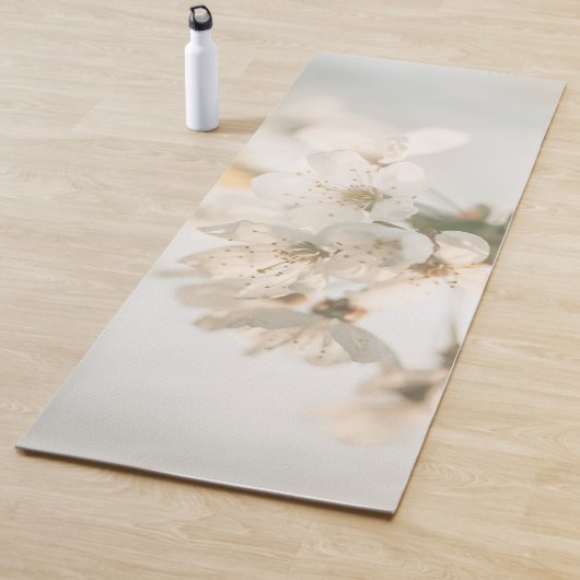 Tapis De Yoga Photo de la nature en fleurs blanches (En situation)