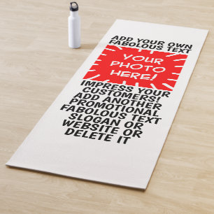 Tapis De Yoga Photo et texte personnalisés Yoga Mats, toute coul