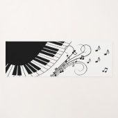 Tapis De Yoga Piano Keyboard Music Design (Devant (Horizontal))