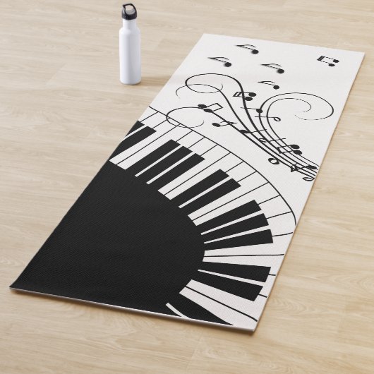 Tapis De Yoga Piano Keyboard Music Design (En situation)