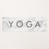 Tapis De Yoga Pierre de marbre blanc Faux (Dos (Horizontal))