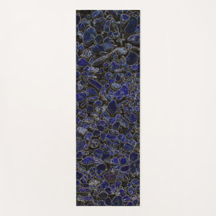 Tapis De Yoga Pierres bleu saphir avec brillance