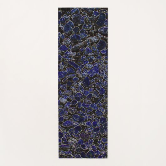 Tapis De Yoga Pierres bleu saphir avec brillance (Devant)