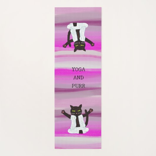 Tapis De Yoga Pilates de méditation de yoga de chat Zen (Dos)