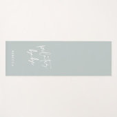 Tapis De Yoga Pilates d'entraînement de calligraphie verte Paste (Devant (Horizontal))