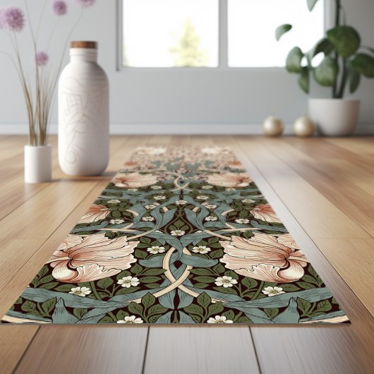 Tapis De Yoga Pimpernel Sage Green & Dusty Rose William Morris