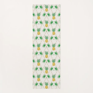 Tapis De Yoga Pineappa fruits palm feuille rétro ornementale pri