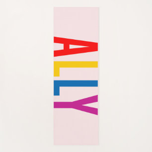 Tapis De Yoga Pink Ally to the LGBTG Community Diversity Equity