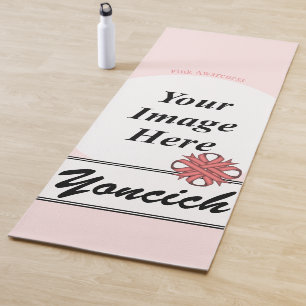 Tapis De Yoga Pink Clover Ribbon