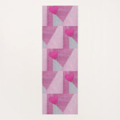Tapis De Yoga Pink Denim and Gray Patchwork with Heart (Dos)