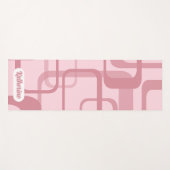 Tapis De Yoga Pink Retro 60's 70's Abstrait nom Motif (Devant (Horizontal))