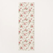 Tapis De Yoga Pink Roses Floral  (Devant)