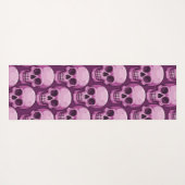 Tapis De Yoga Pink Skull Pattern – Bold Repeating Design (Dos (Horizontal))
