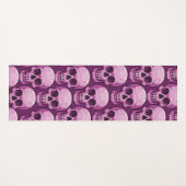 Tapis De Yoga Pink Skull Pattern – Bold Repeating Design (Devant (Horizontal))