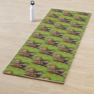 Tapis De Yoga Pinsons zèbres effrontés oiseaux chanteurs sur une