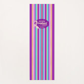 Tapis De Yoga Pipeline Surfboard Hawaiian Stried Violet (Devant)