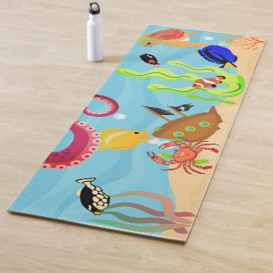 Tapis De Yoga Pirate de mer Pirate de mer Crabe de la tortue de