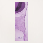 Tapis De Yoga PixDezines Aquarelle Agate, violet (Devant)