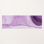 Tapis De Yoga PixDezines Aquarelle Agate, violet (Devant (Horizontal))