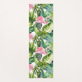 Tapis De Yoga PixDezines FLAMANTS ROSES ROSE, THÈME TROPICAL (Devant)