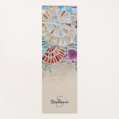 Tapis De Yoga Plage à monogramme de nom sur le thème (Devant)