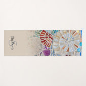 Tapis De Yoga Plage à monogramme de nom sur le thème (Devant (Horizontal))