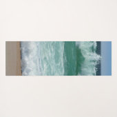 Tapis De Yoga Plage Bord de mer Vagues Sable Modèle tendance (Dos (Horizontal))