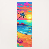Tapis De Yoga Plage de coucher de soleil tropicale (Devant)