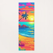 Tapis De Yoga Plage de coucher de soleil tropicale (Dos)