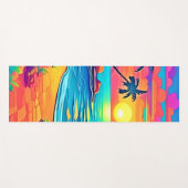 Tapis De Yoga Plage de coucher de soleil tropicale (Devant (Horizontal))