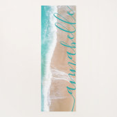 Tapis De Yoga plage de sable tropical méditation océanique perso (Dos)