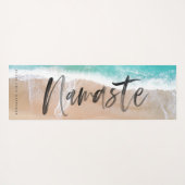 Tapis De Yoga plage de sable tropical méditation océanique perso (Dos (Horizontal))