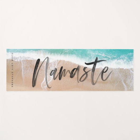 Tapis De Yoga plage de sable tropical méditation océanique perso (Devant (Horizontal))