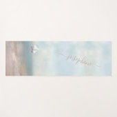 Tapis De Yoga Plage de sable tropical Nom de l'océan (Devant (Horizontal))