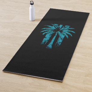 Tapis De Yoga Plage Hawaïenne Été Vacances Tropicales Palmier
