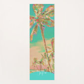 Tapis De Yoga Plage hawaïenne peinte Mauna Lani Bay, Turquoise (Devant)